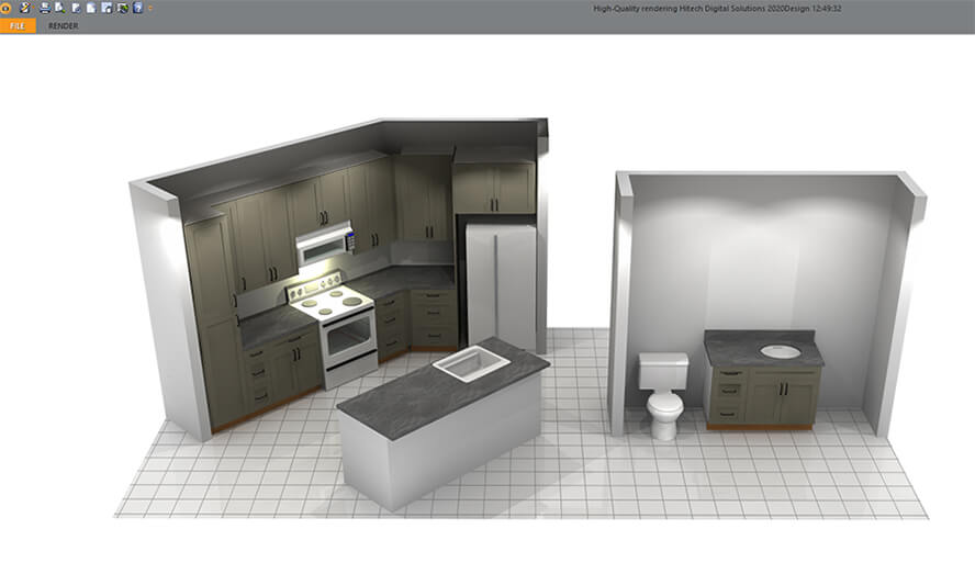 2020design kitchen and bathroom rendering