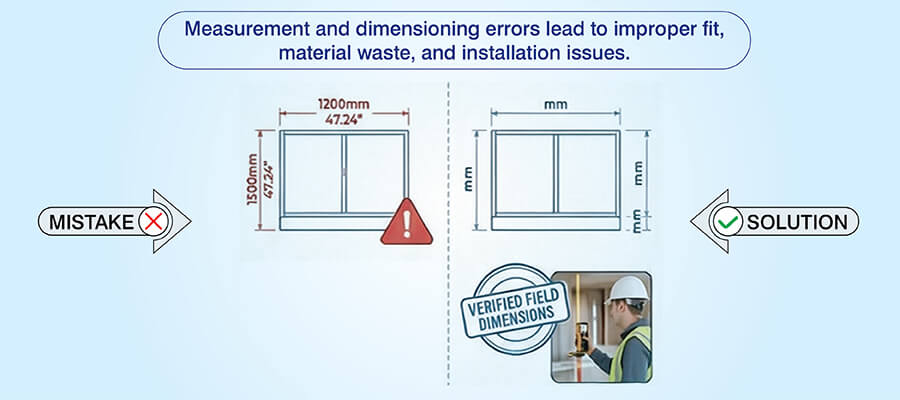 Measurement and dimensioning errors that cause fit issues