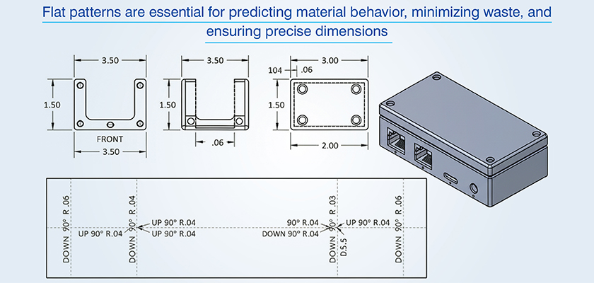 Prepare flat patterns that ensure cutting and forming accuracy