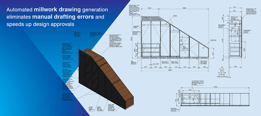 Millwork shop drawing workflow automation cuts drafting time